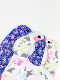 Blue Floral Infant Bib