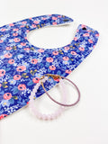 Blue Floral Infant Bib