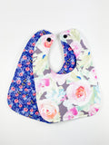 Blue Floral Infant Bib