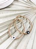 Gold with White Heart