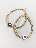 Gold with Black Heart