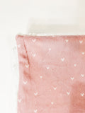 Mauve Heart Lovey Blanket
