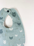 Sage Print Bib and Burpcloth