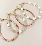 WHITE Heart Bracelet