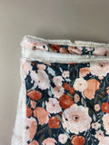 Winter Floral Lovey Blanket