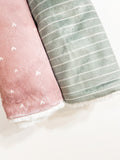 Sage Stripe Lovey Blanket