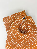 Rust Dot Bib and Burpcloth
