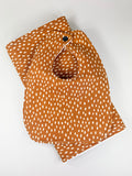 Rust Dot Bib and Burpcloth