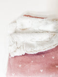 Mauve Heart Lovey Blanket