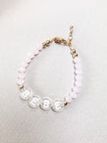Name Bracelet with pink beads