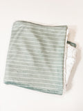 Sage Stripe Lovey Blanket